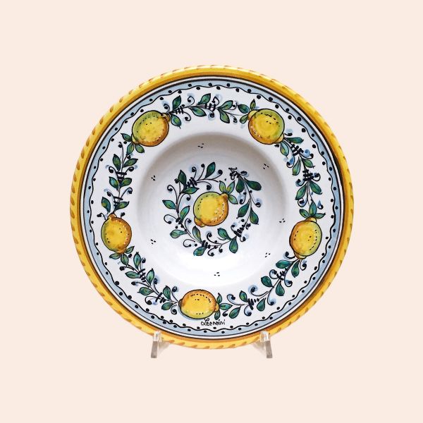 SET OF FRUIT OR DESSERT PLATES OF CM. 23 DIAMETER, design: LIMONCINI